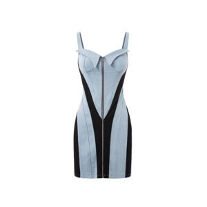 denim bodycon mini dress