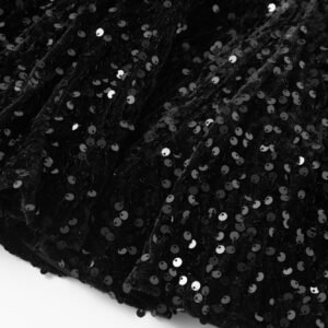 black sequin mini dress