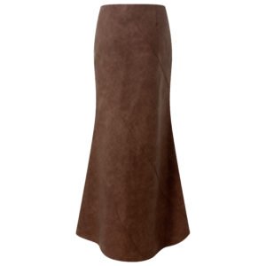 faux leather midi skirt
