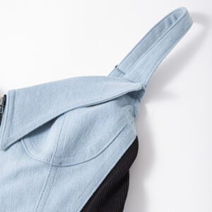 denim bodycon mini dress