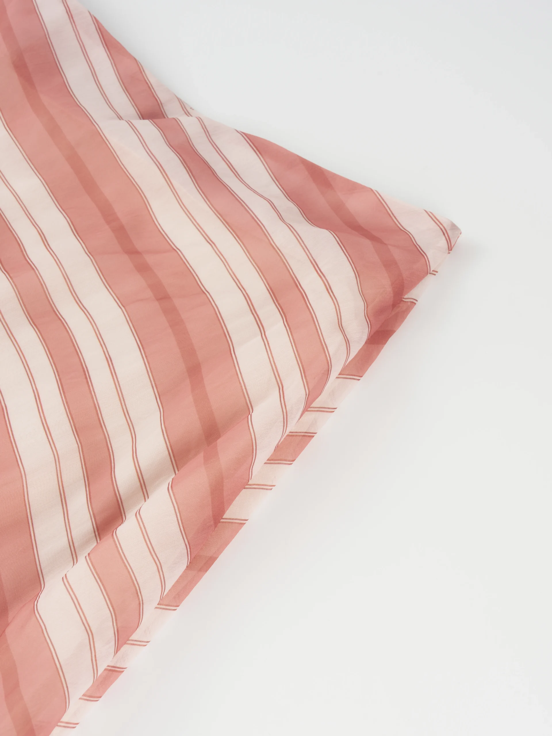 Pink Striped Asymmetric Maxi Skirt