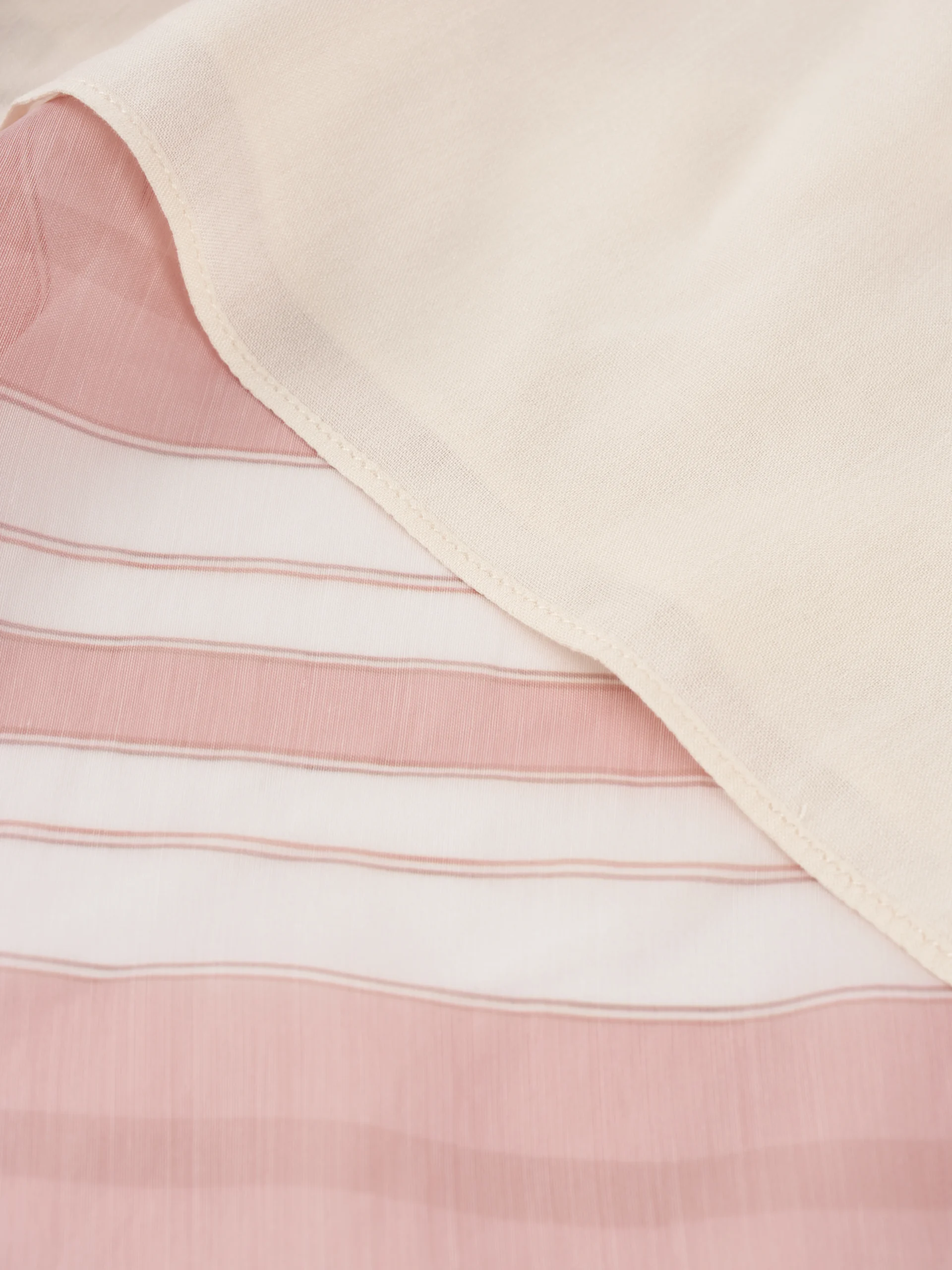 Pink Striped Asymmetric Maxi Skirt