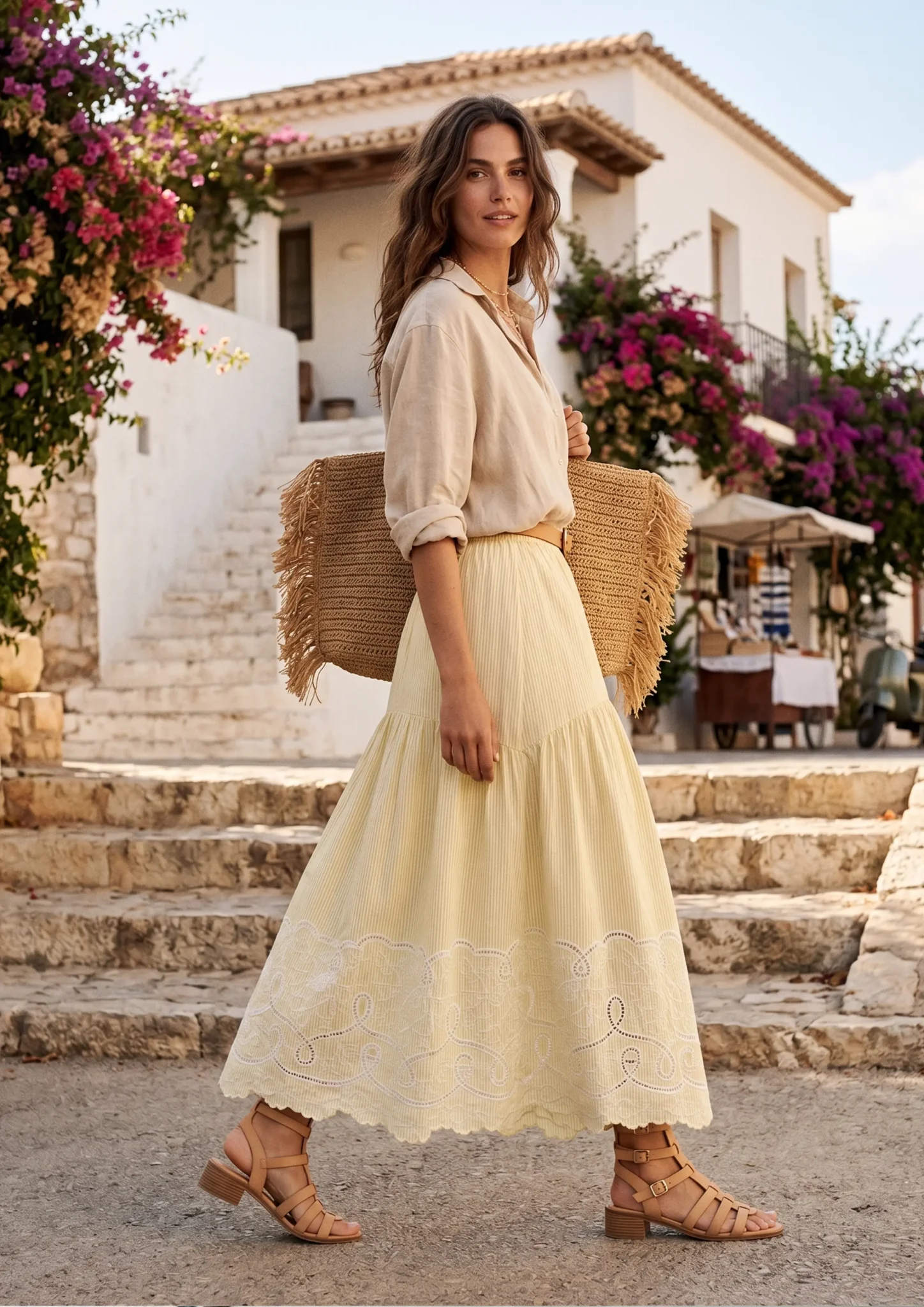 Yellow Embroidered Maxi Skirt – SHENGFU TEXTILE Yellow-embroidered-maxi-skirt