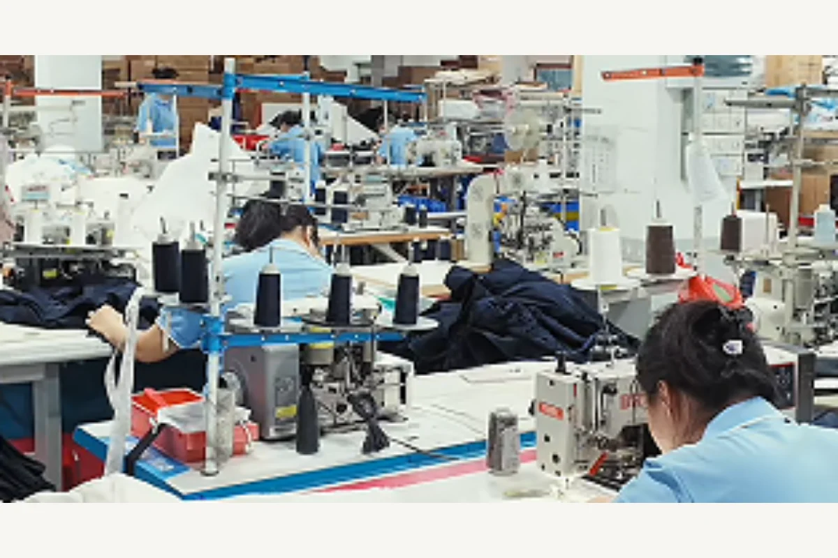 Shengfu clothing factory production floor shown during supplier verification