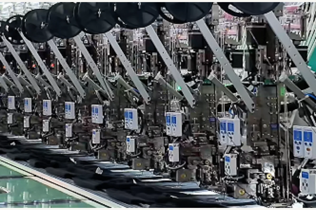 Specialised embroidery machinery used by clothing manufacturers for decorative garment processes