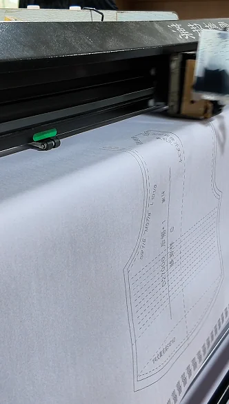 Pattern plotter feeding printed paper