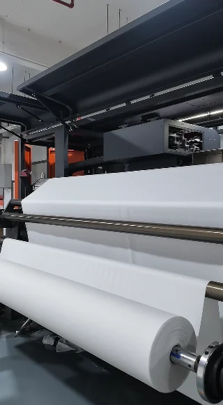 Large-format printer feeding white material