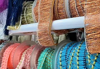 Decorative trims displayed in several colours